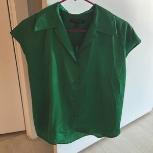 Banana Republic green satin blouse - size XS
